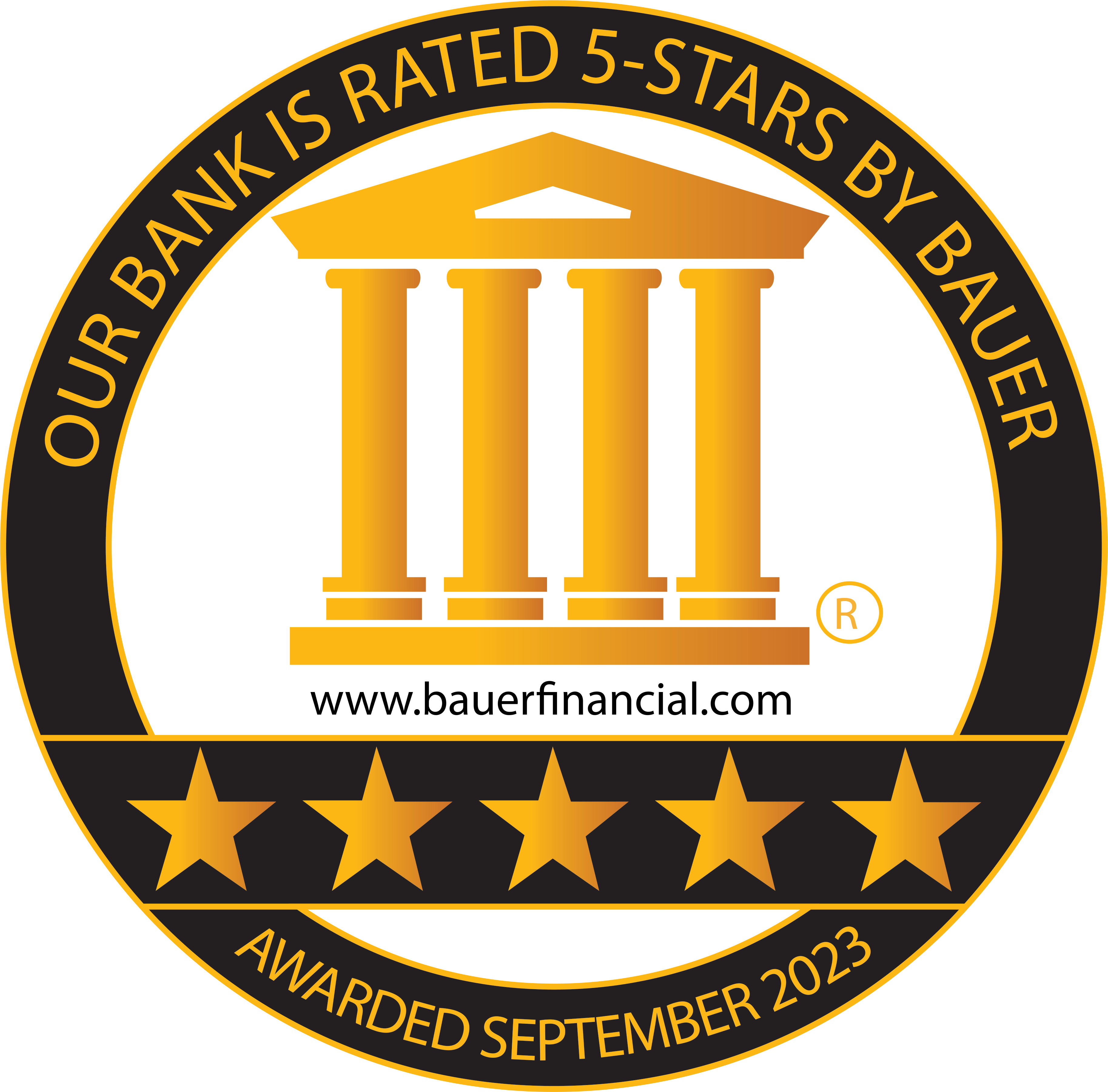 5 Star Bauer Financial Inc. rating logo