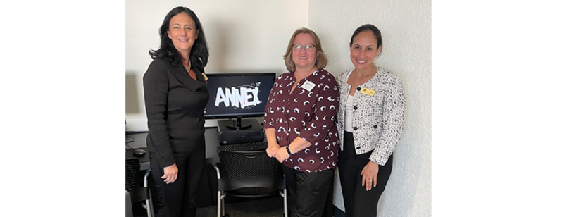 3 women attending the Palos Verdes Teen Annex Grand Opening