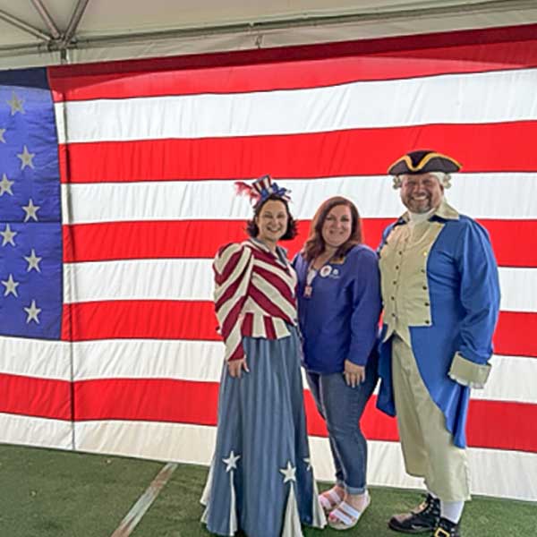 3 people celebrating 4th of July