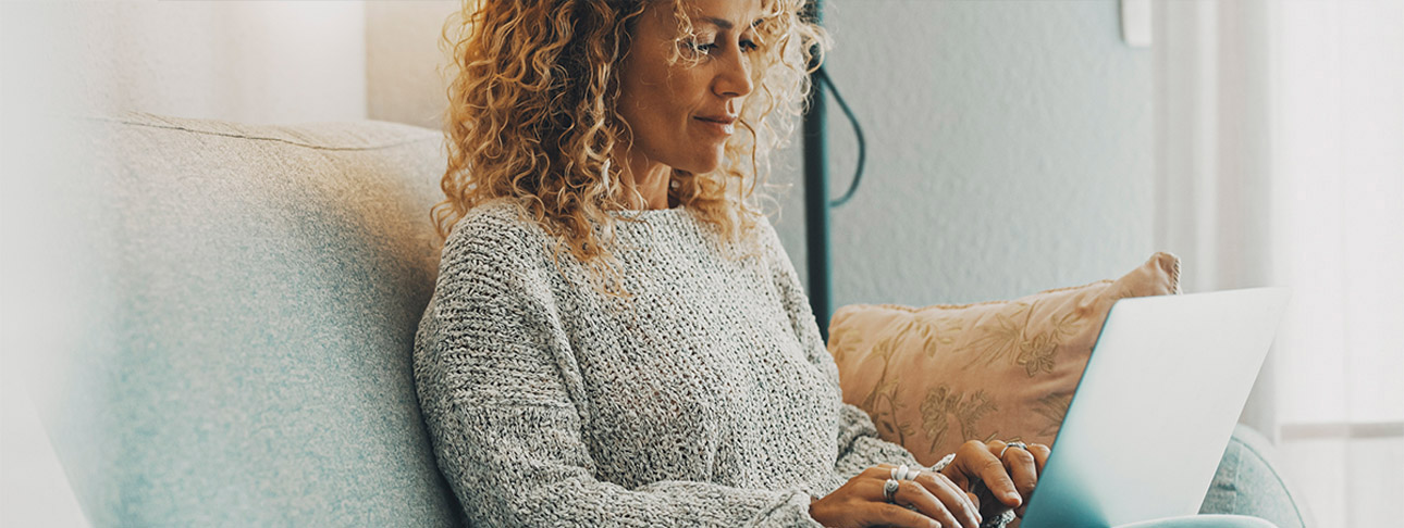 woman using a laptop