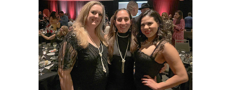 Sacha, Andrea, and Emily attending the Sharefest gala