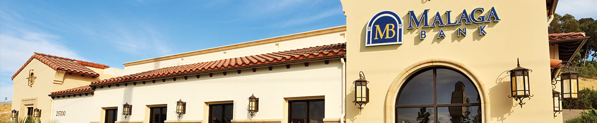 Outside view of Malaga Bank's Torrance branch